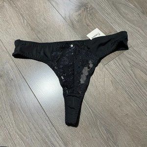 NWT Sexy Lacy XXL Black Thong | Made in Belgium